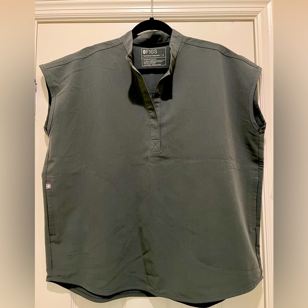 FIGS Rafaella Oversized Scrub Top in Bonsai